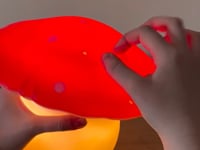 LAMP LARGE MUSHROOM RED BRICK