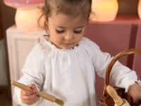 WICKER BASKET WITH BIG HANDLE