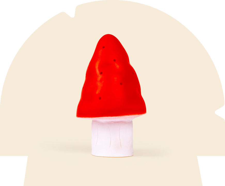 Egmont mushroom lamp 360208RED in brand icon shape